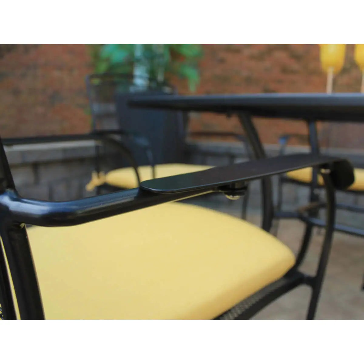 Henley Wrought Iron Mesh Stackable Arm Chair - Set Of 4