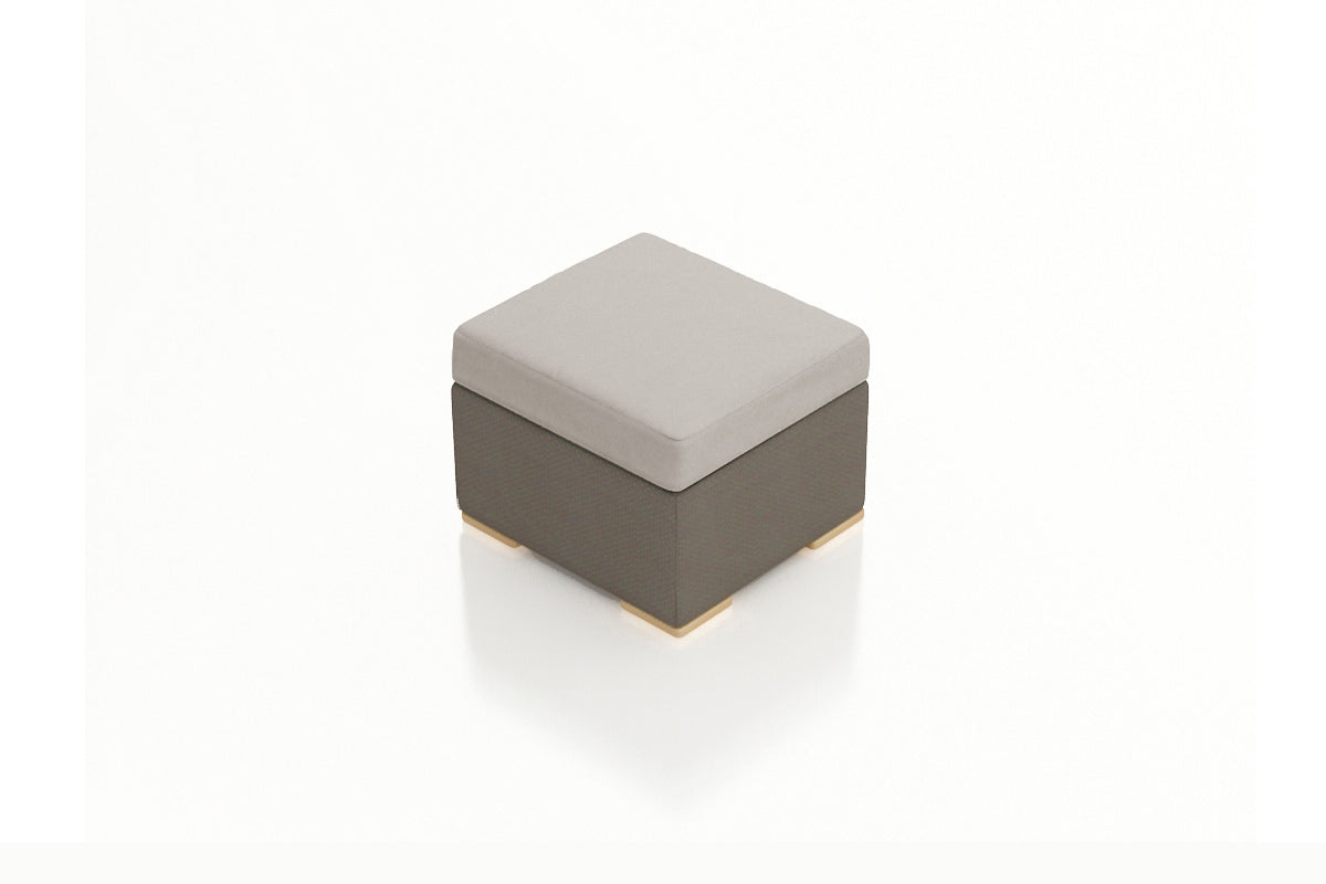Element Sling Ottoman - Cast Silver