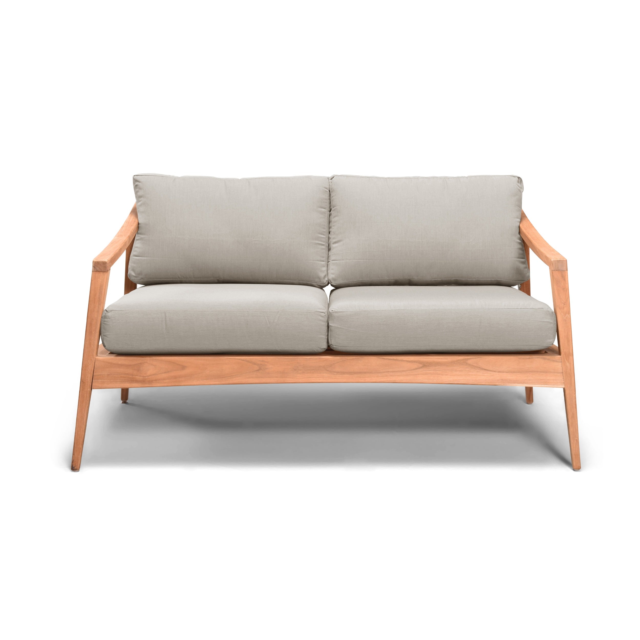 Tango Teak Loveseat - Cast Silver