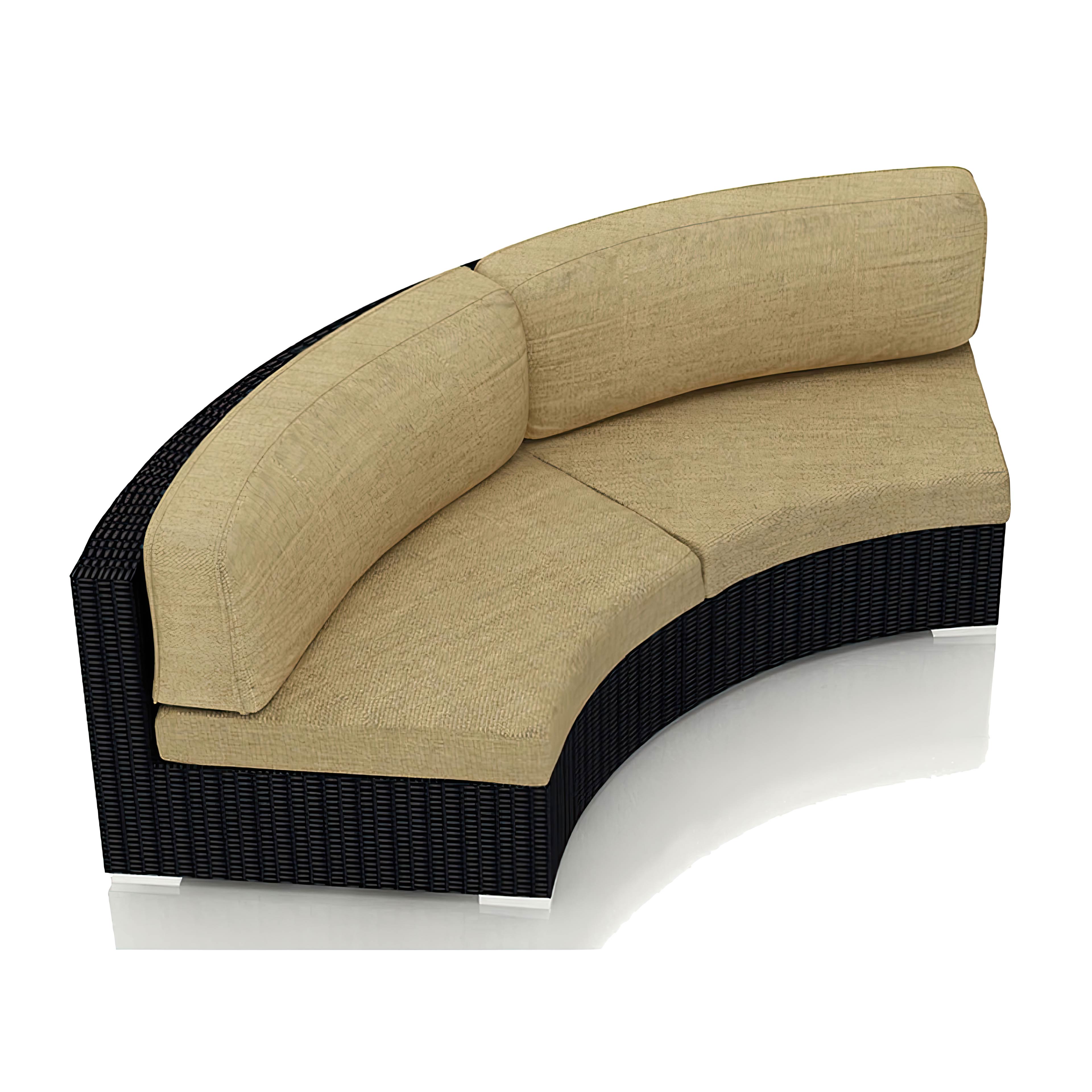 Urbana Curved Loveseat - Canvas Charcoal