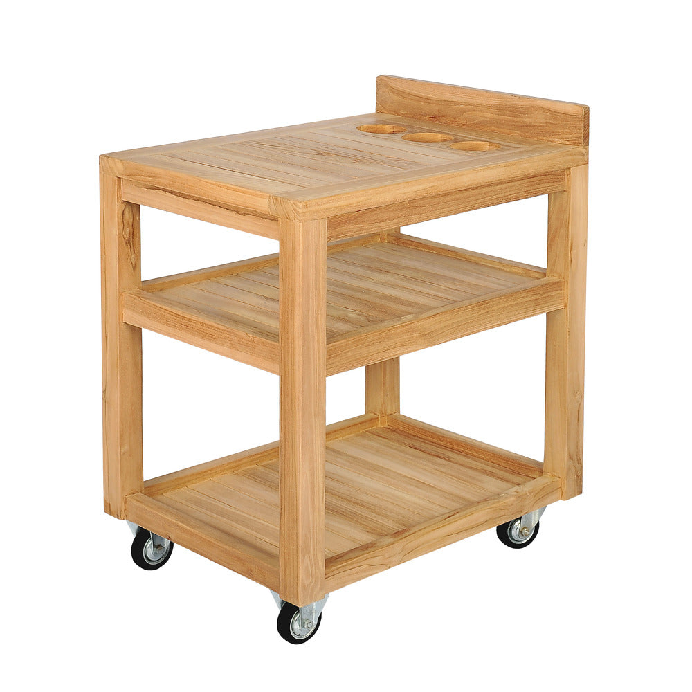 Vino Teak Bar Cart detail
