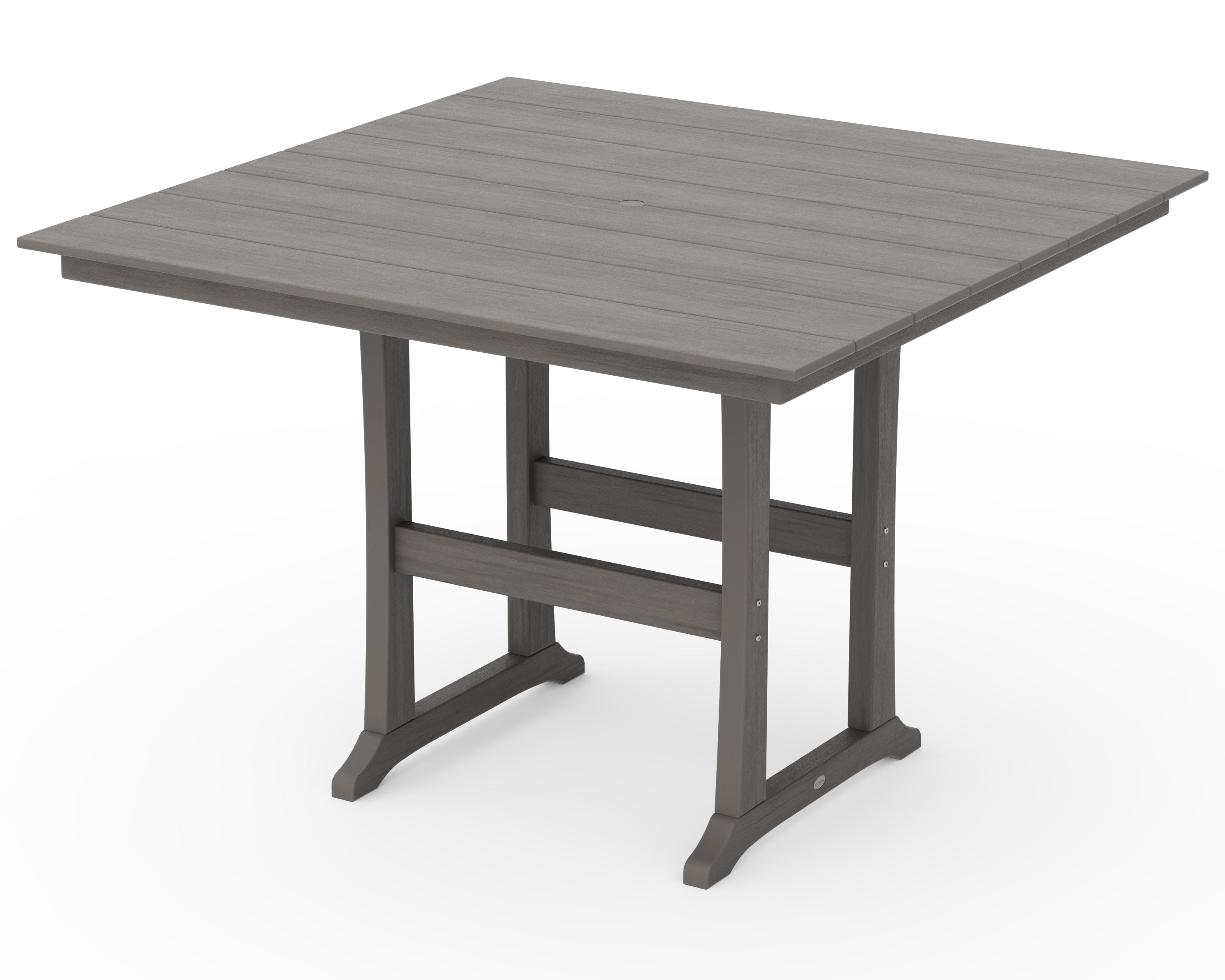 Farmhouse Trestle 59" Square Bar Table