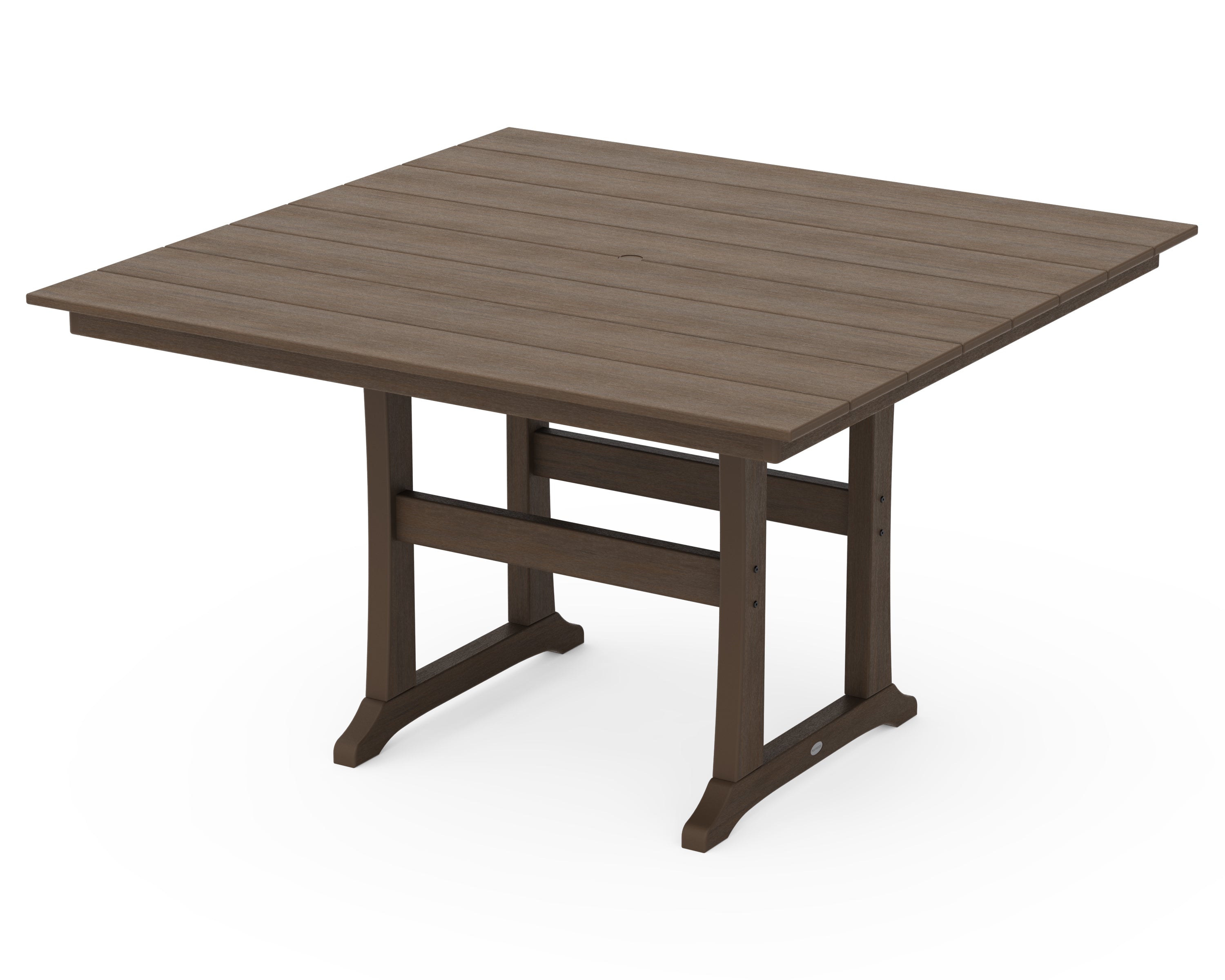 Farmhouse Trestle 59" Square Counter Table