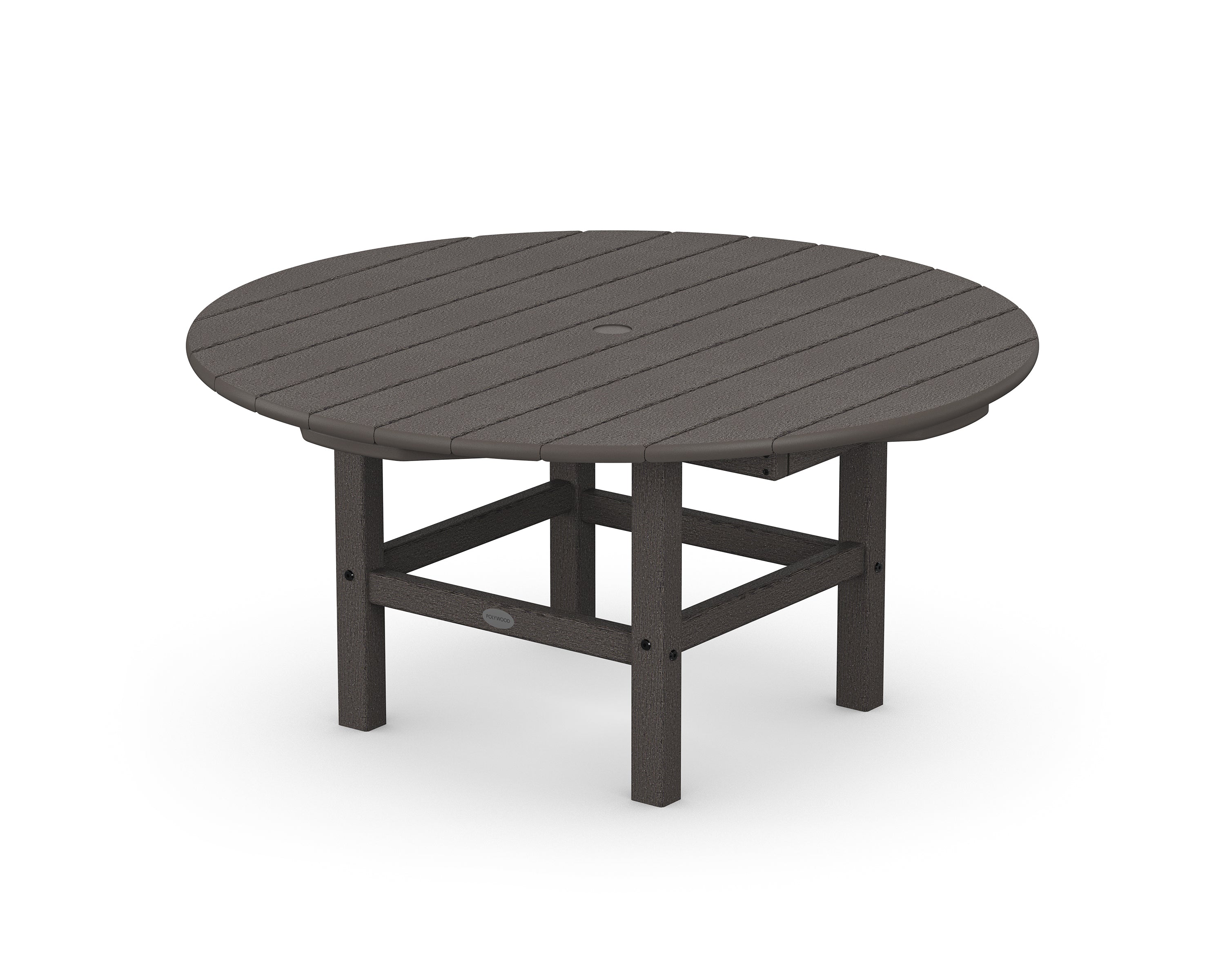 38" Round Conversation Table - Vintage Coffee