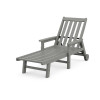 Vineyard Chaise with Arms and Wheels