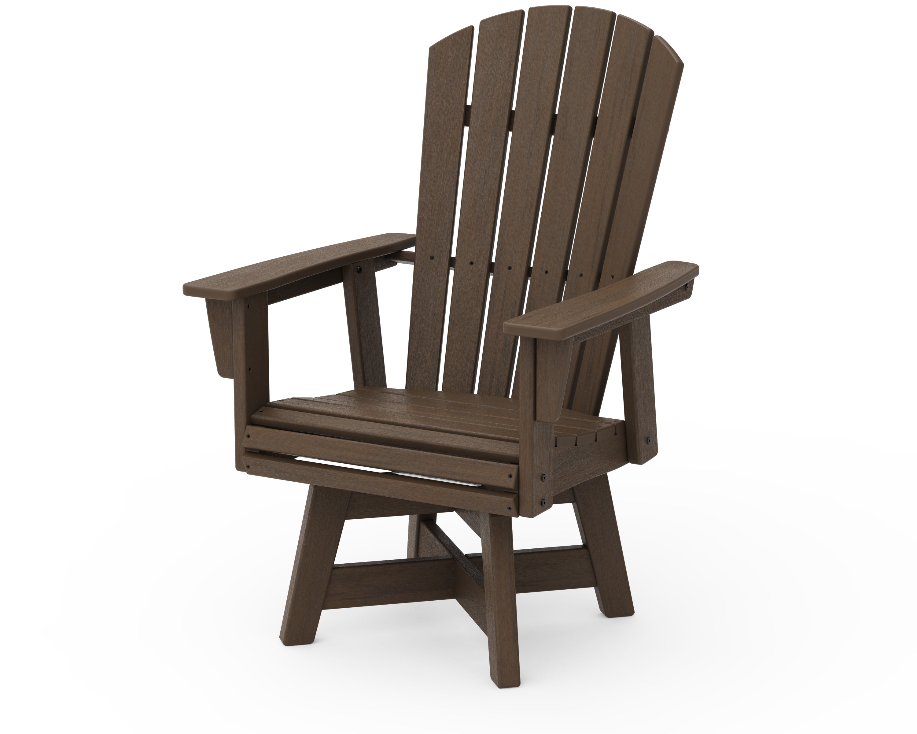 Nautical Curveback Adirondack Swivel Dining Arm Chair