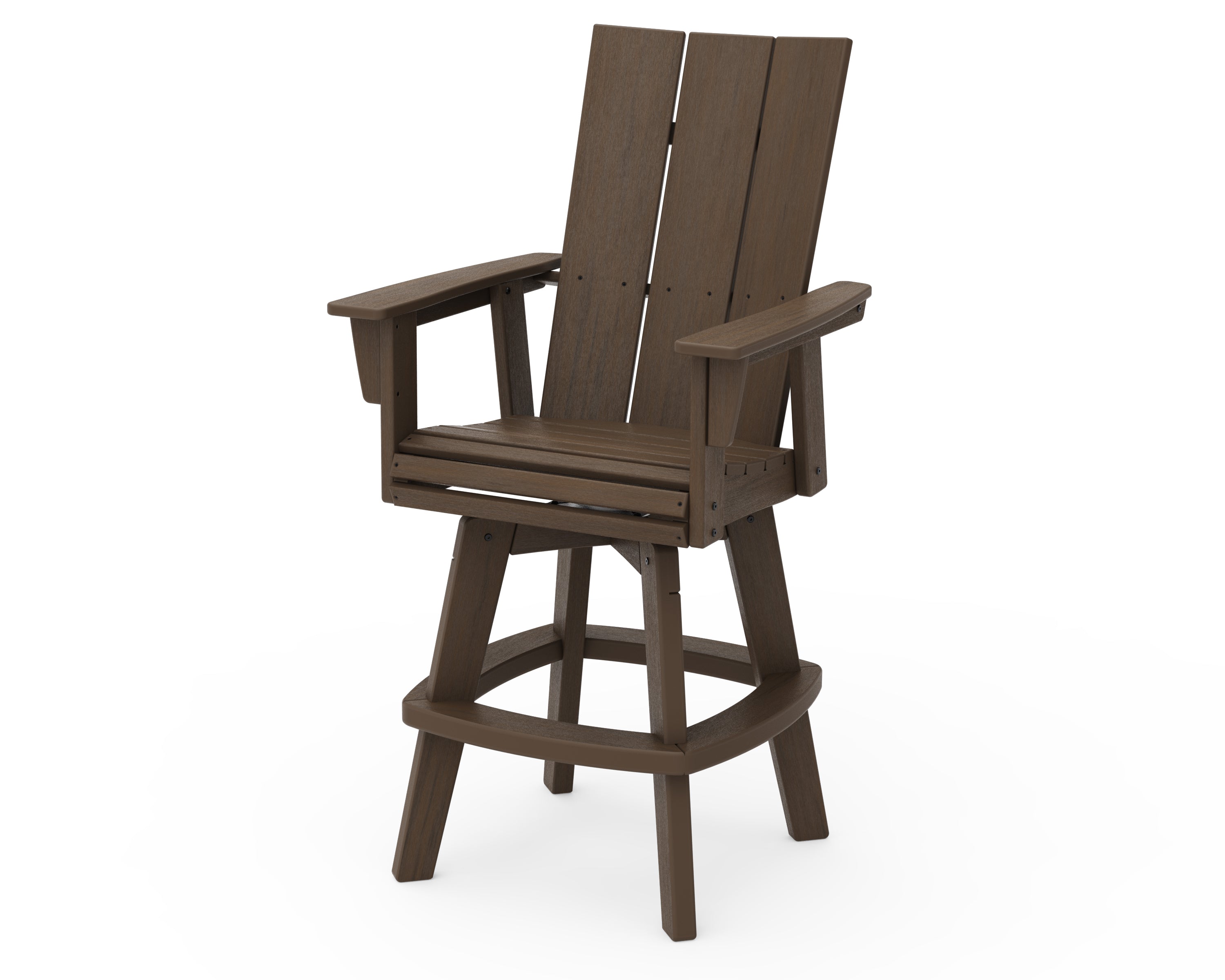 Modern Curveback Adirondack Swivel Bar Arm Chair