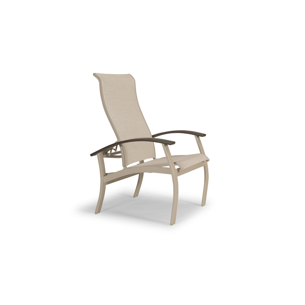 Telescope Casual Belle Isle Sling Dining Arm Chair with Adjustable Back