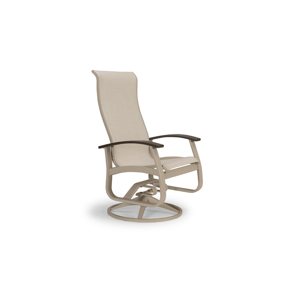 Telescope Casual Belle Isle Sling Supreme High Back Swivel Rocker Dining Chair