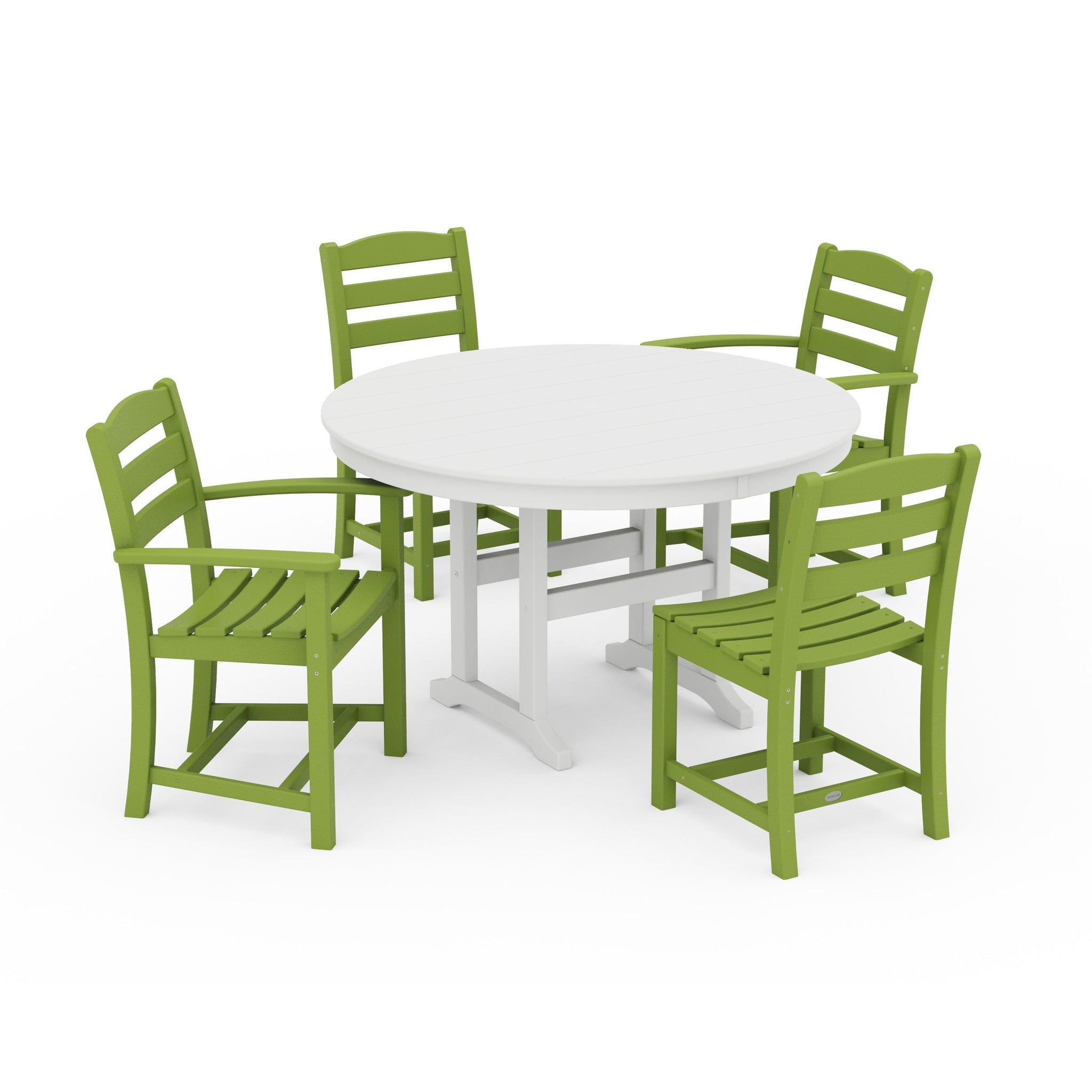La Casa Cafe 5-Piece Round Farmhouse Dining Set-PWS171-1-10324