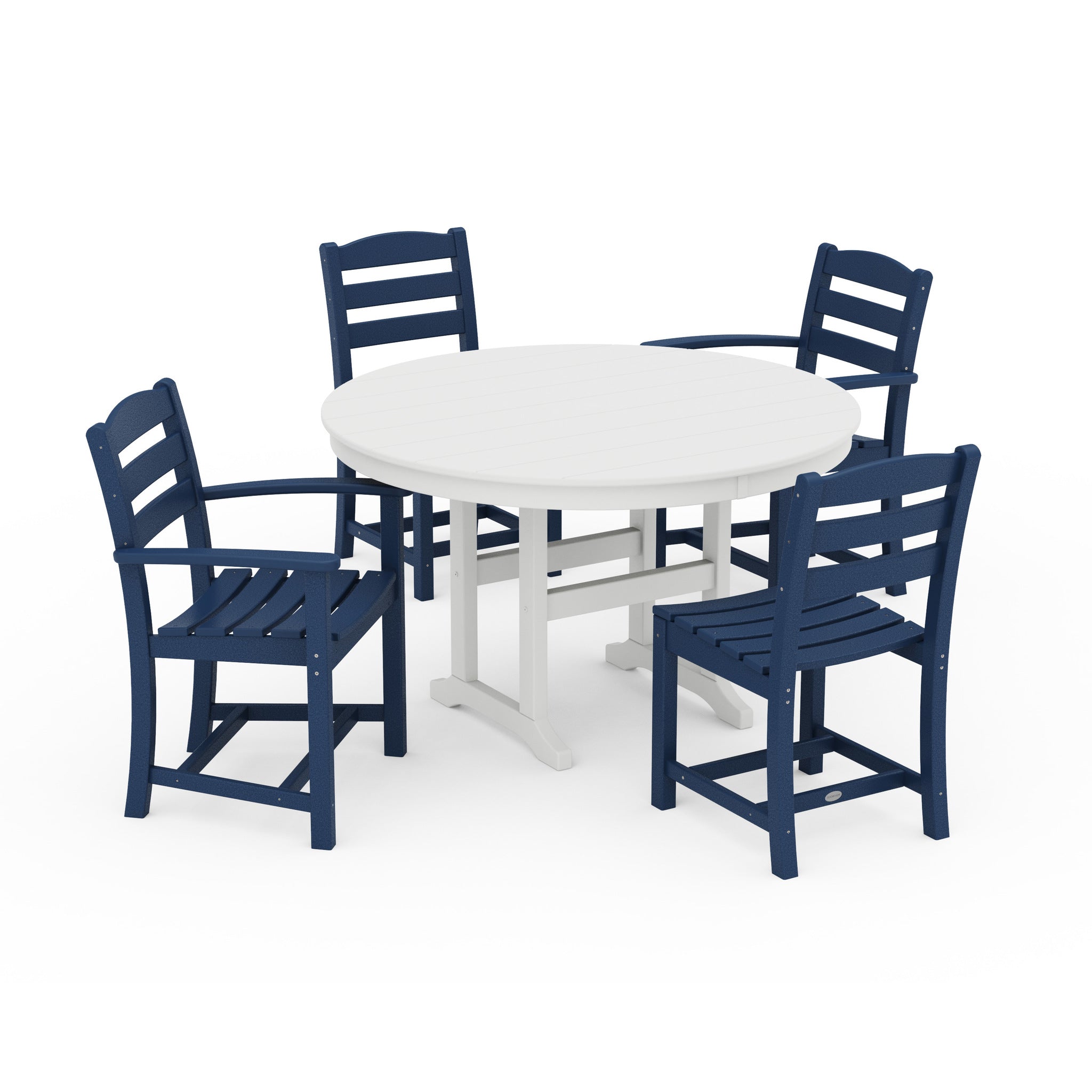 La Casa Cafe 5-Piece Round Farmhouse Dining Set-PWS171-1-10321