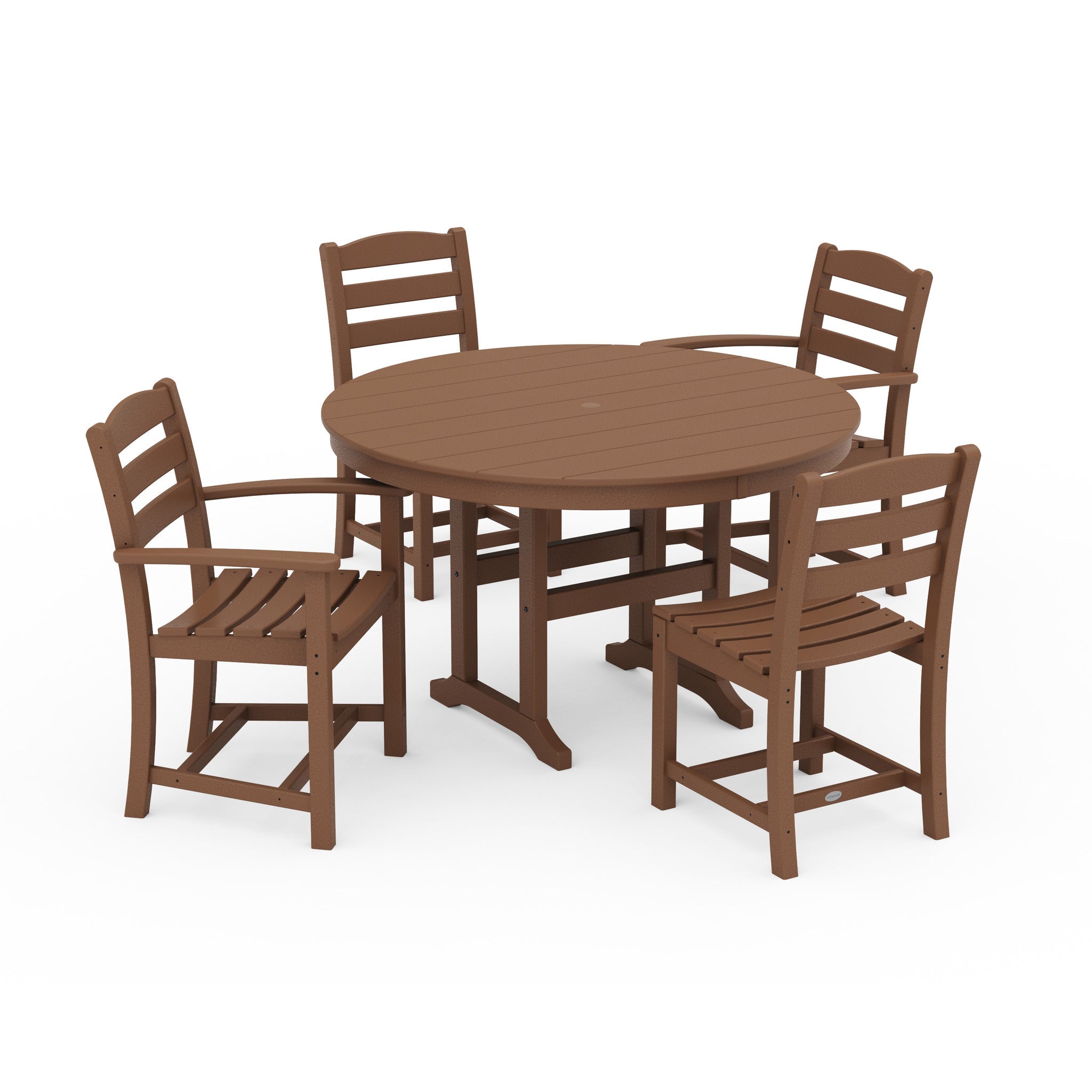 La Casa Cafe 5-Piece Round Farmhouse Dining Set-PWS171-1-10322