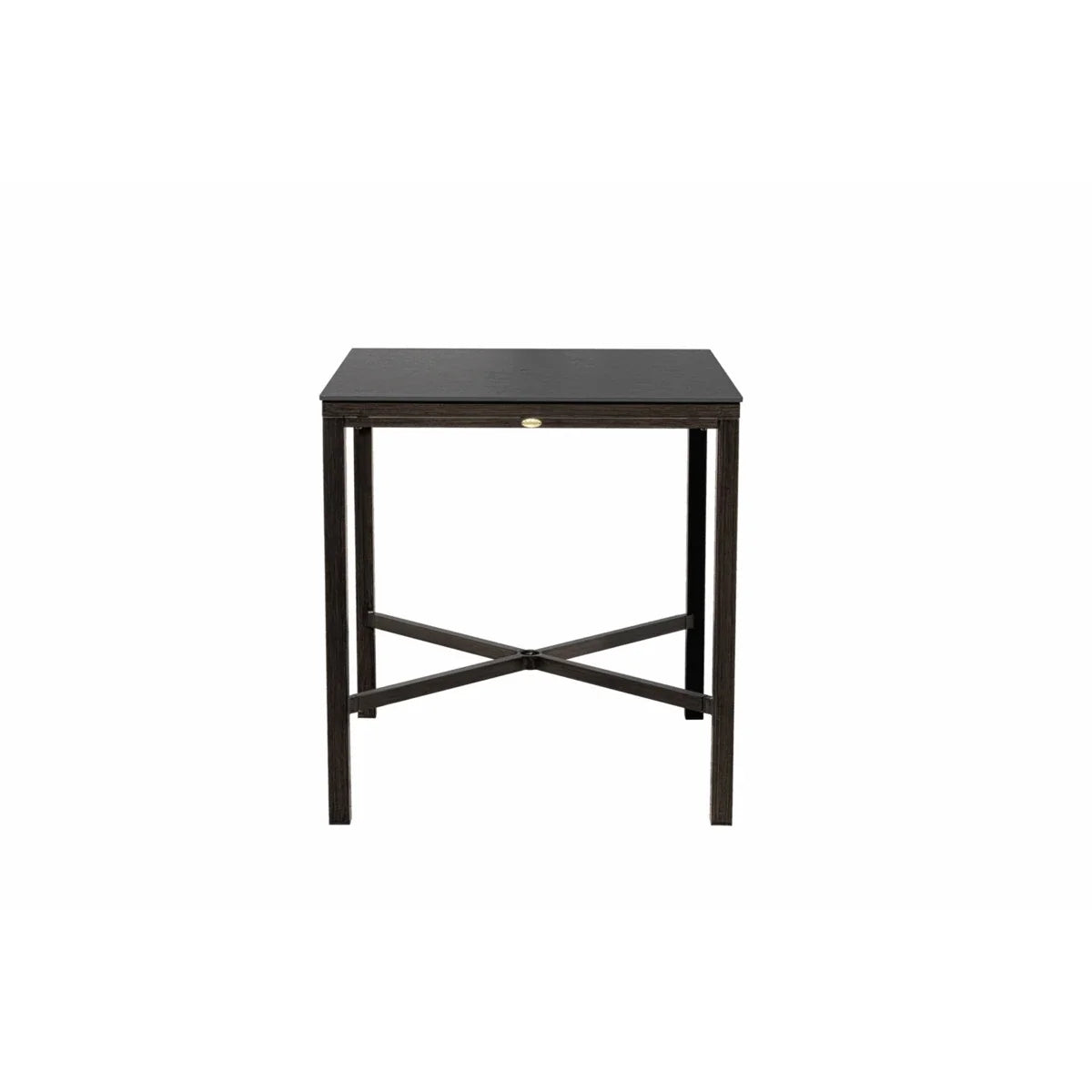Laguna 39" Square Sintered Stone Bar Table with Umbrella Hole