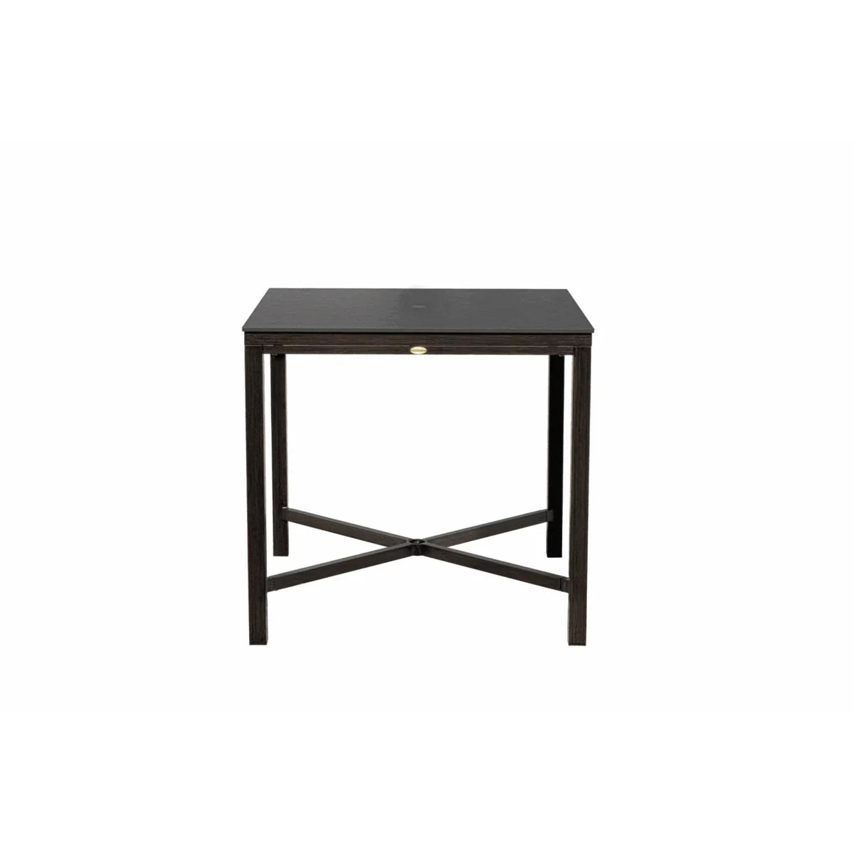 Laguna 39" Square Sintered Stone Counter Table with Umbrella Hole