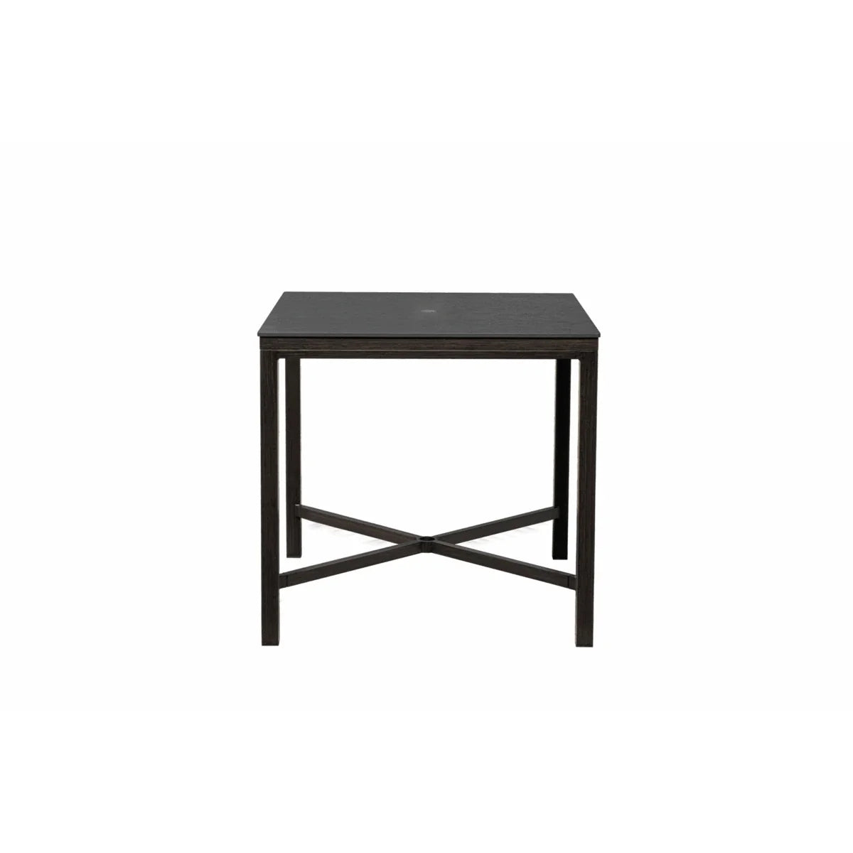 Laguna 39" Square Sintered Stone Counter Table with Umbrella Hole