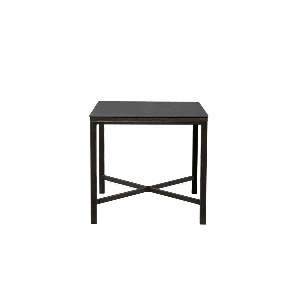 Laguna 39" Square Sintered Stone Counter Table with Umbrella Hole