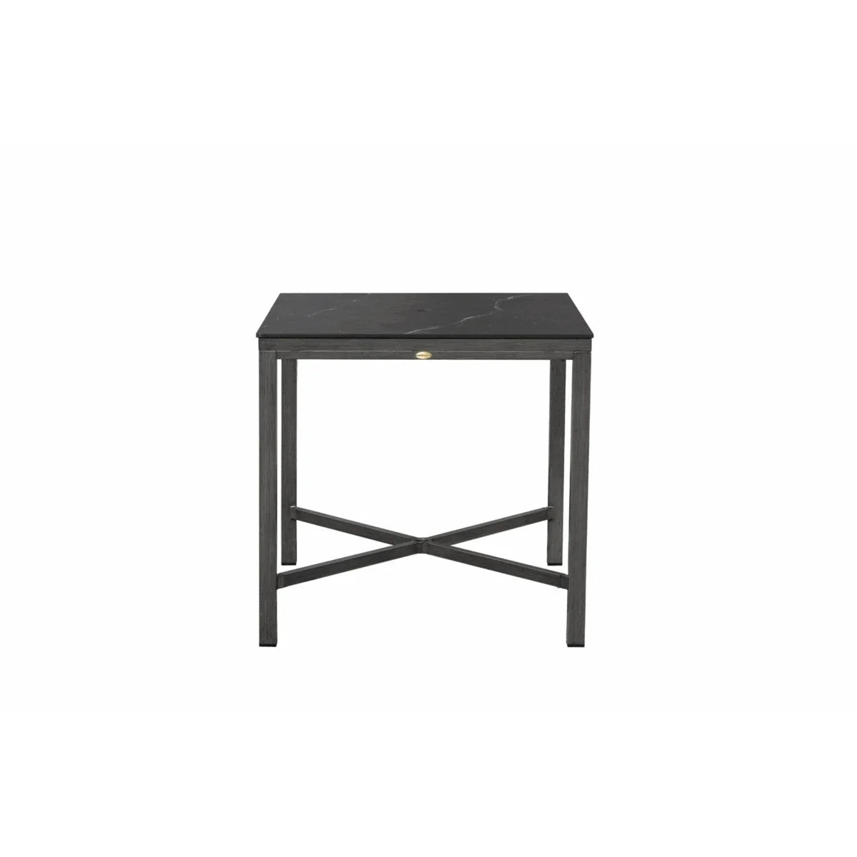 Laguna 39" Square Sintered Stone Counter Table with Umbrella Hole
