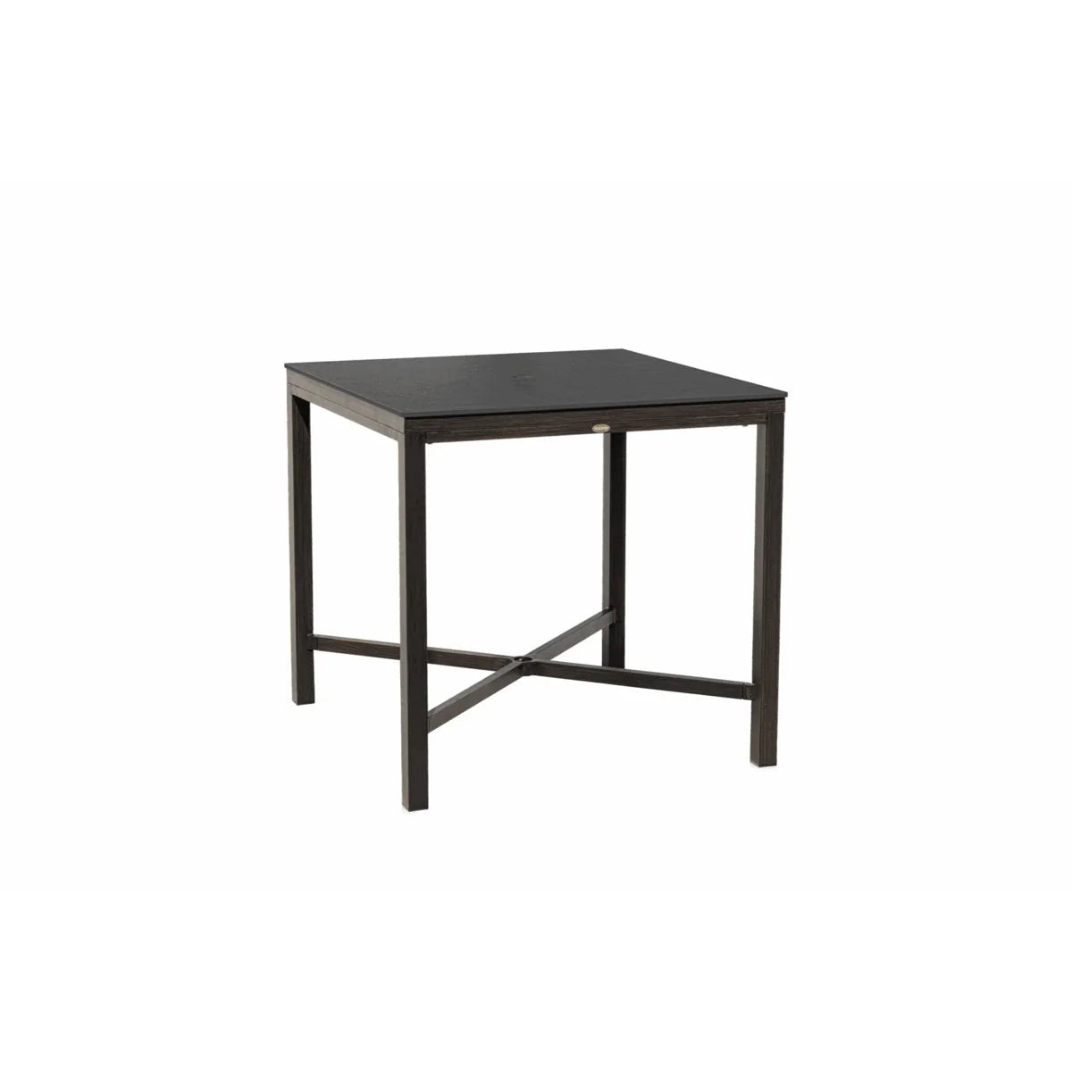 Laguna 39" Square Sintered Stone Counter Table with Umbrella Hole