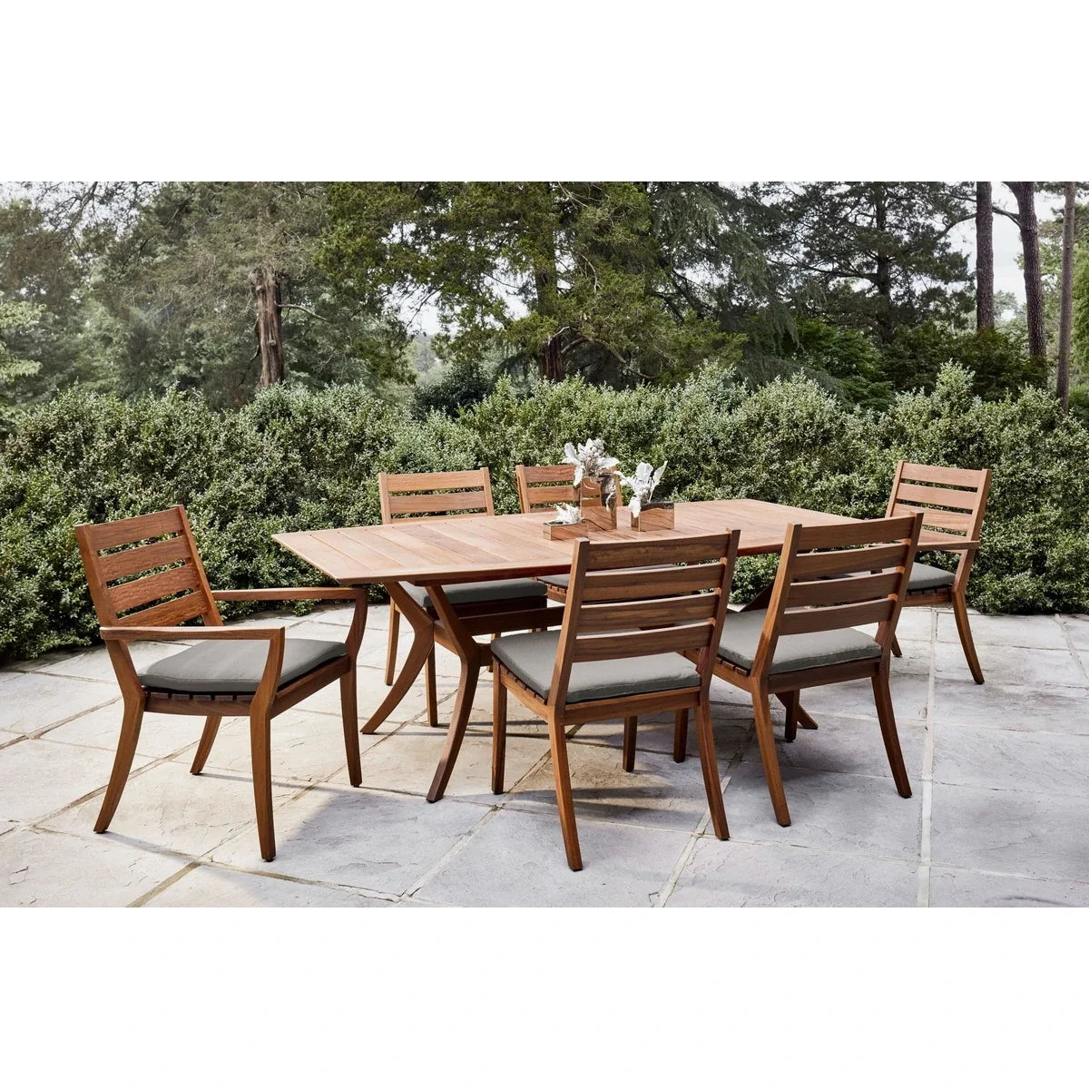 Laguna 84" Rectangular Dining Table with Umbrella Hole