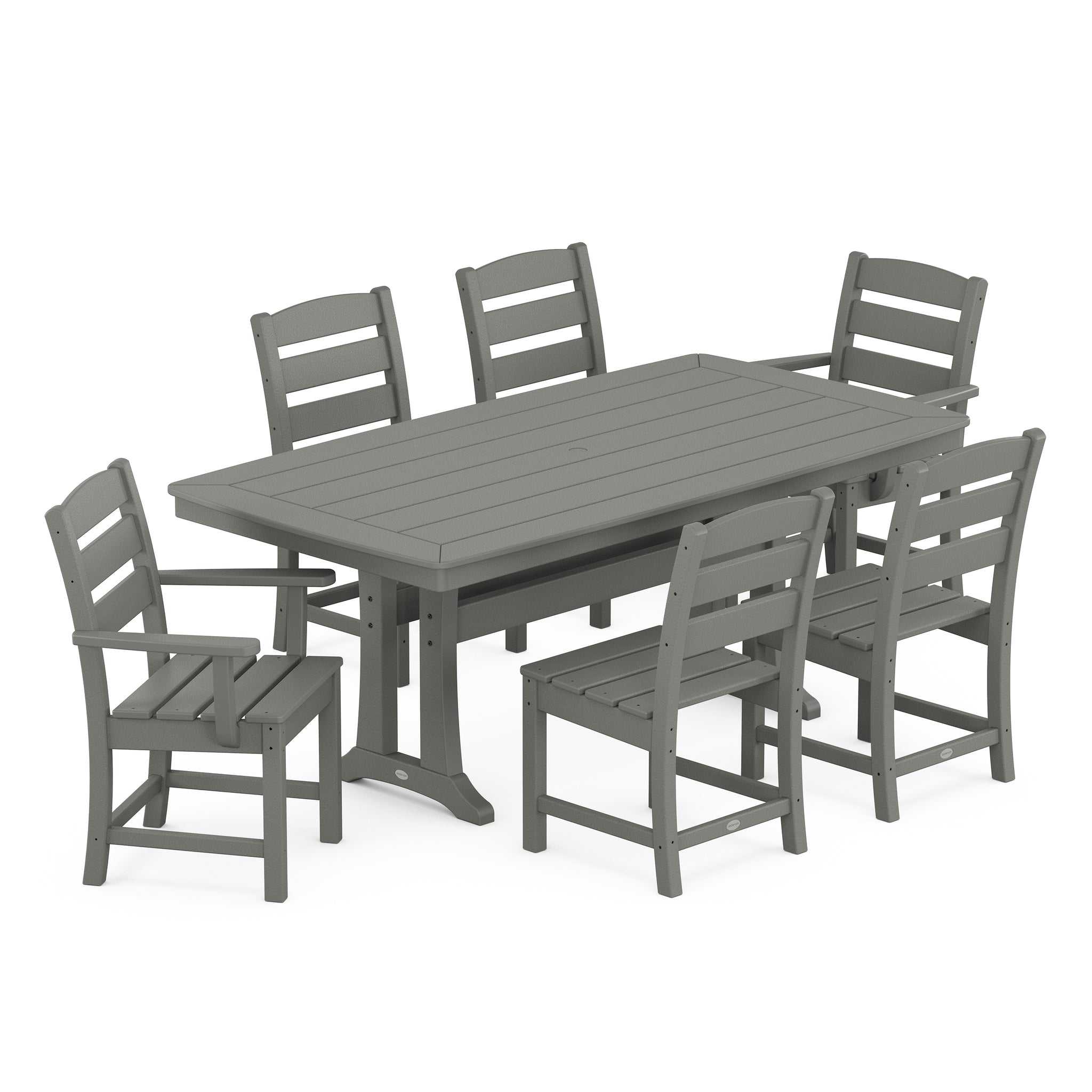 Lakeside 7-Piece Dining Set with Trestle Legs 1