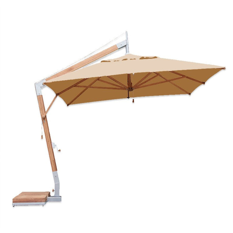 Levante 10' x 13' Rectangular Bamboo Cantilever Umbrella