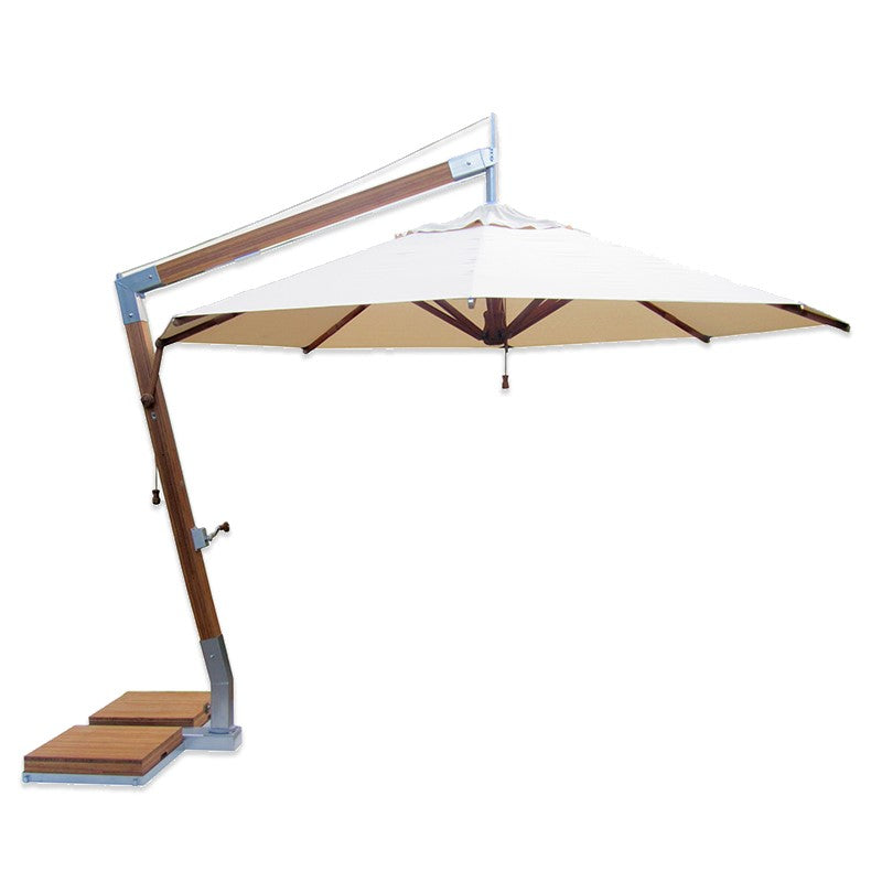 Levante 11.5' Round Bamboo Cantilever Umbrella