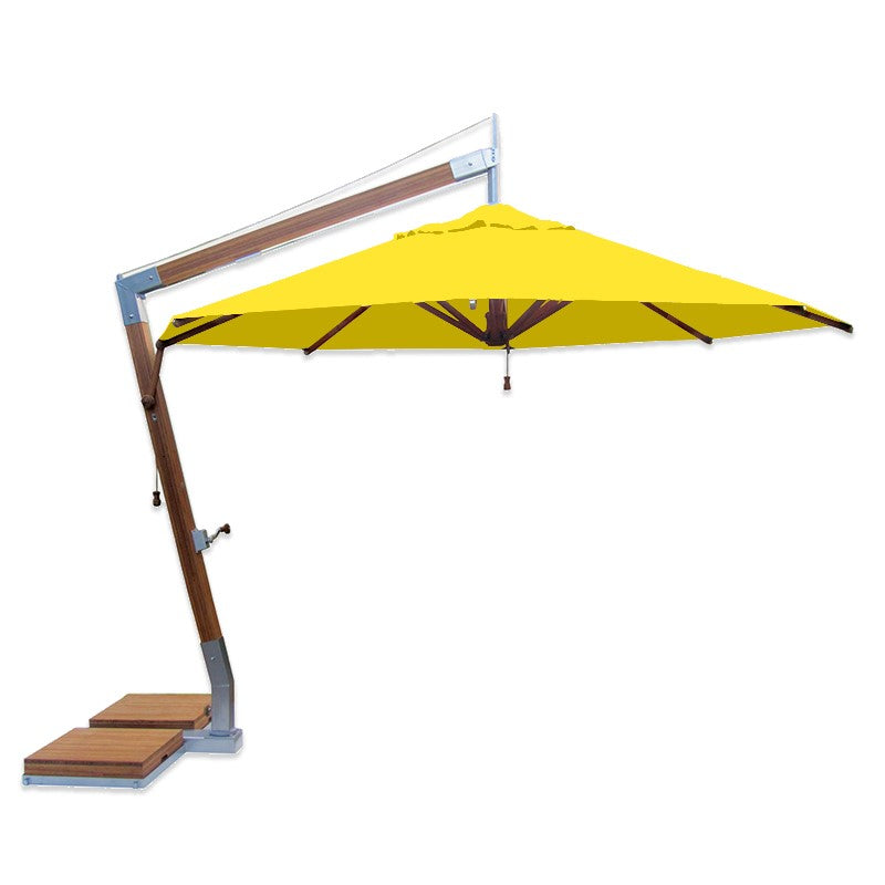 Levante 11.5' Round Bamboo Cantilever Umbrella
