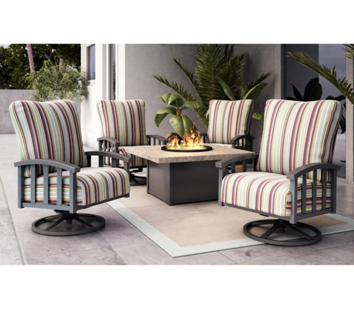 Liberty Cushion Swivel Rocker Chat Chair 1690A by Homecrest