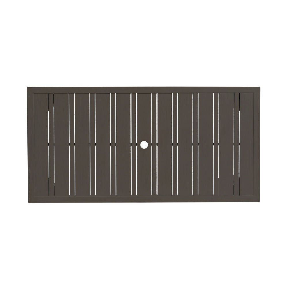 Limo 60" x 30" Rectangular Bar Table with Umbrella Hole 4