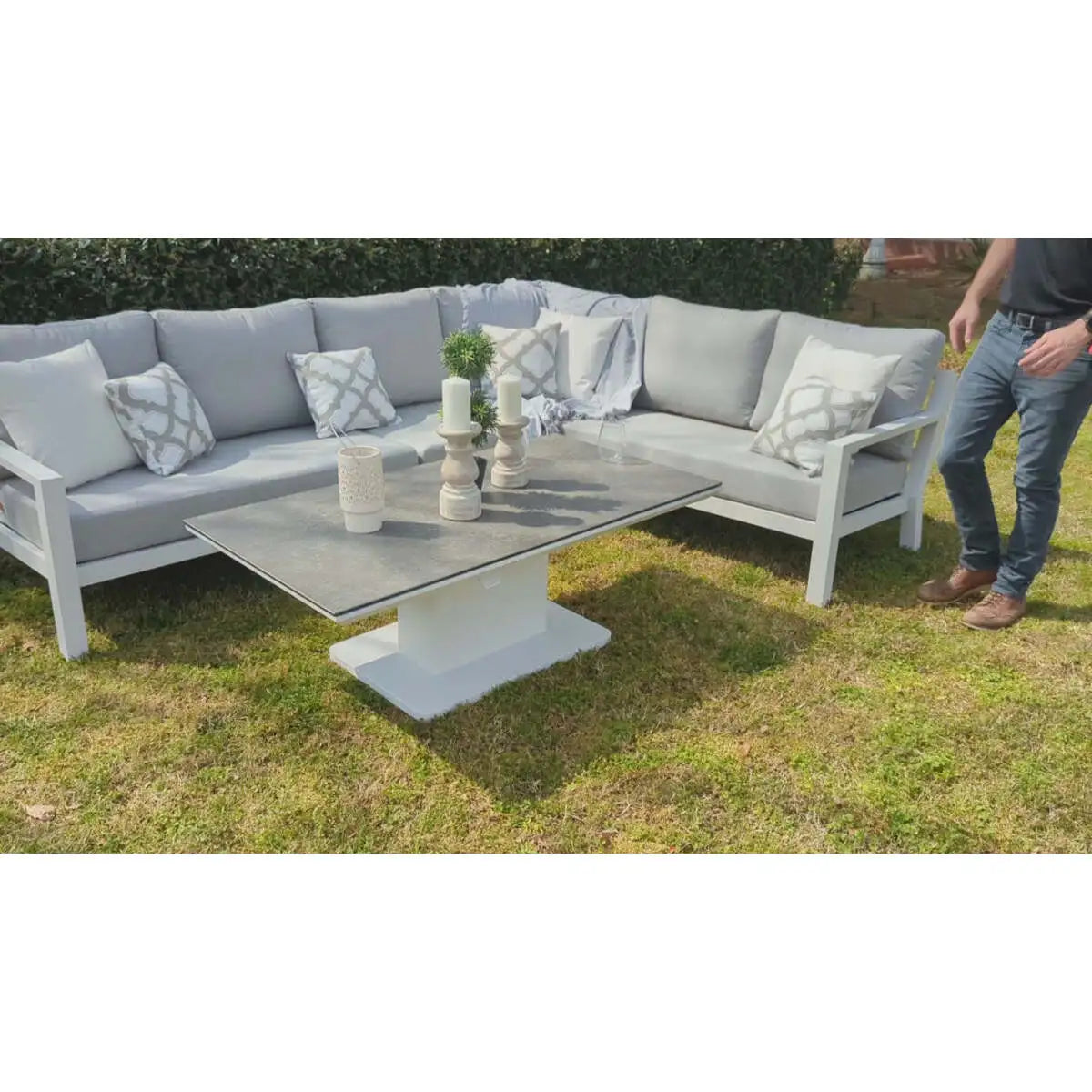 LUKA Adjustable Height Tables, White