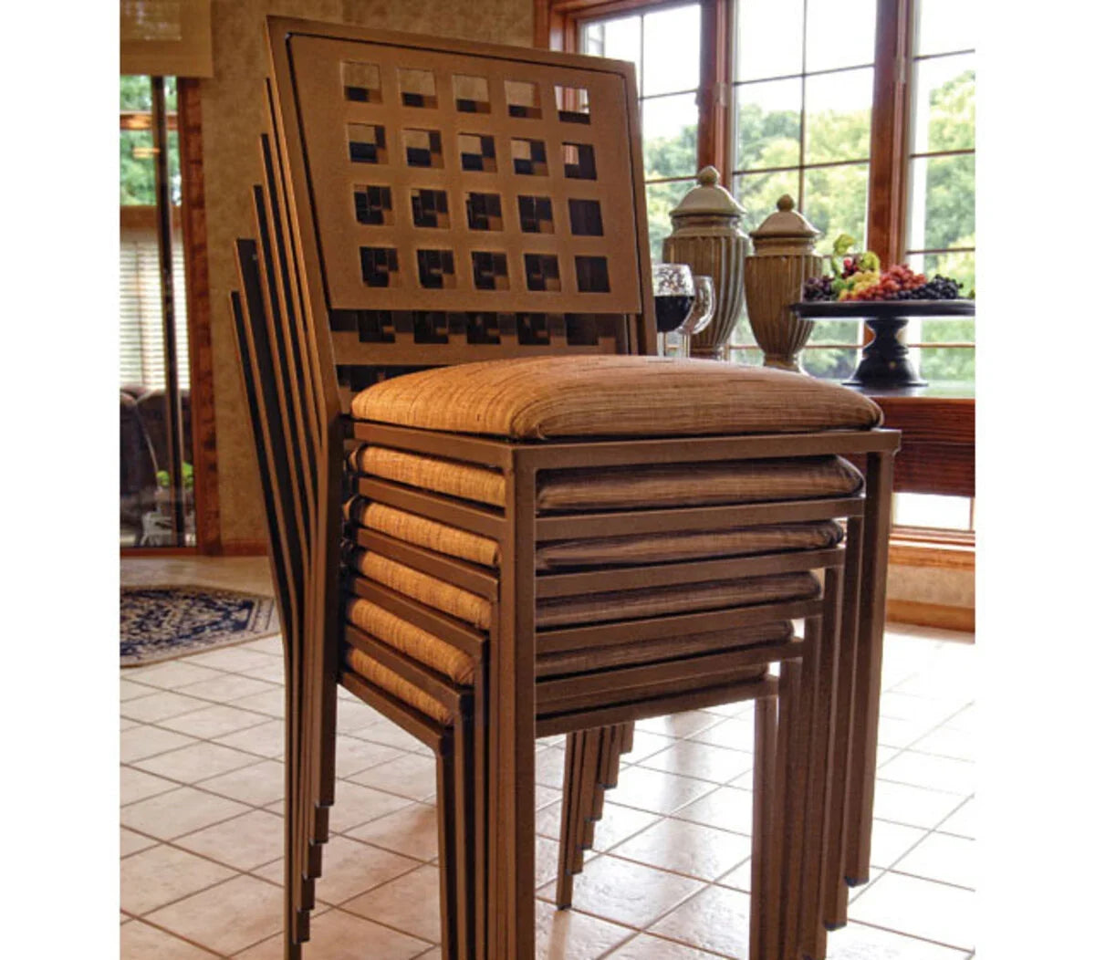 Manhattan Steel Stackable Armless Side Chair CH590-CH by Homecrest