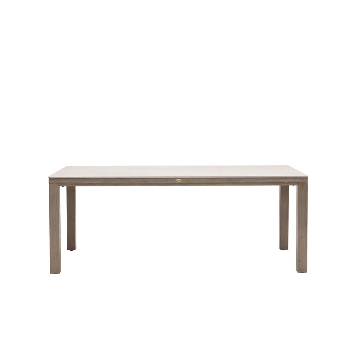 Marbella Laguna 71" x 36" Rectangular Sintered Stone Dining Table with Umbrella Hole