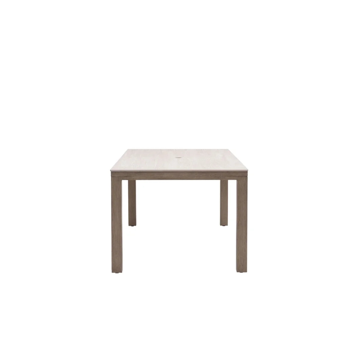 Marbella Laguna 71" x 36" Rectangular Sintered Stone Dining Table with Umbrella Hole