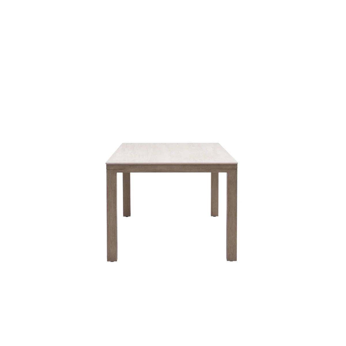Marbella Laguna 71" x 36" Rectangular Sintered Stone Dining Table with Umbrella Hole