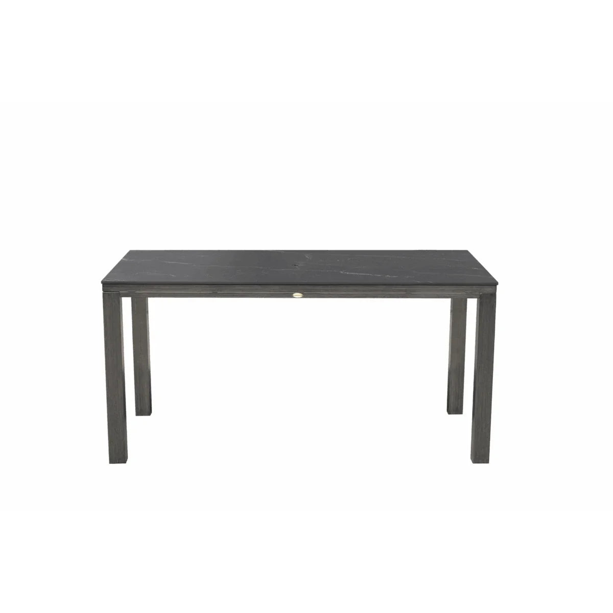 Marbella Laguna 71" x 36" Rectangular Sintered Stone Dining Table with Umbrella Hole