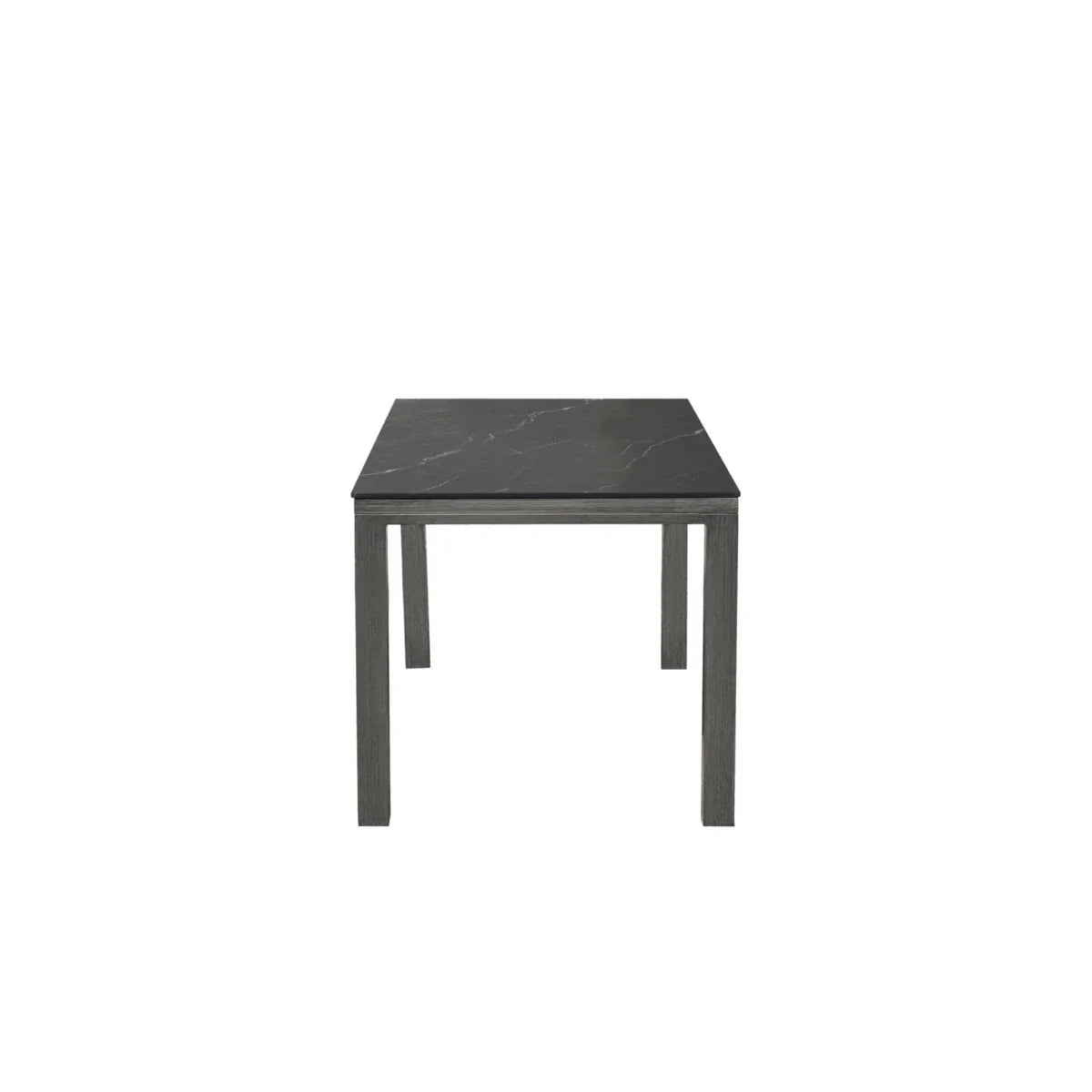 Marbella Laguna 71" x 36" Rectangular Sintered Stone Dining Table with Umbrella Hole