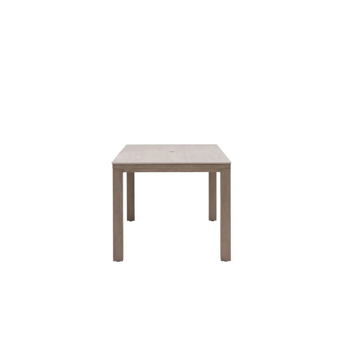 Marbella Laguna 79" x 39" Rectangular Sintered Stone Dining Table with Umbrella Hole