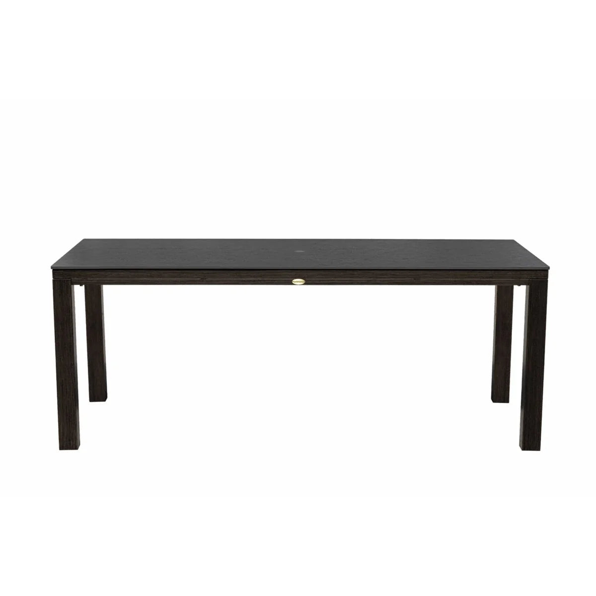Marbella Laguna 79" x 39" Rectangular Sintered Stone Dining Table with Umbrella Hole