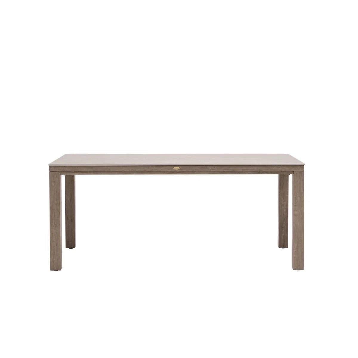 Marbella Laguna 79" x 39" Rectangular Sintered Stone Dining Table with Umbrella Hole