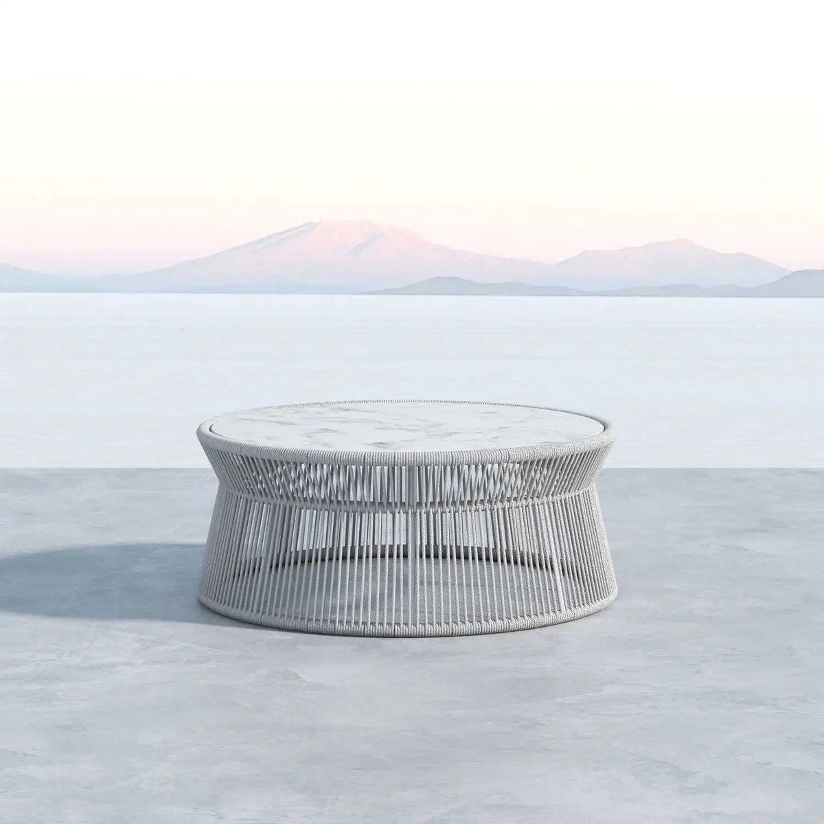 Miami 40" Round Rope Coffee Table SW4401-CT by Sunset West 2