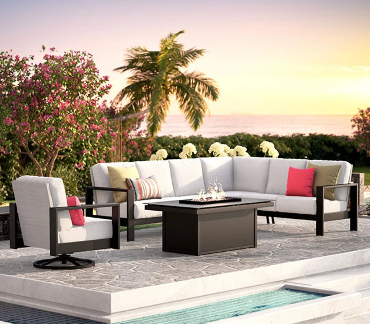 Mode 32" x 52" Rectangular Lounge Fire Table 133252TT