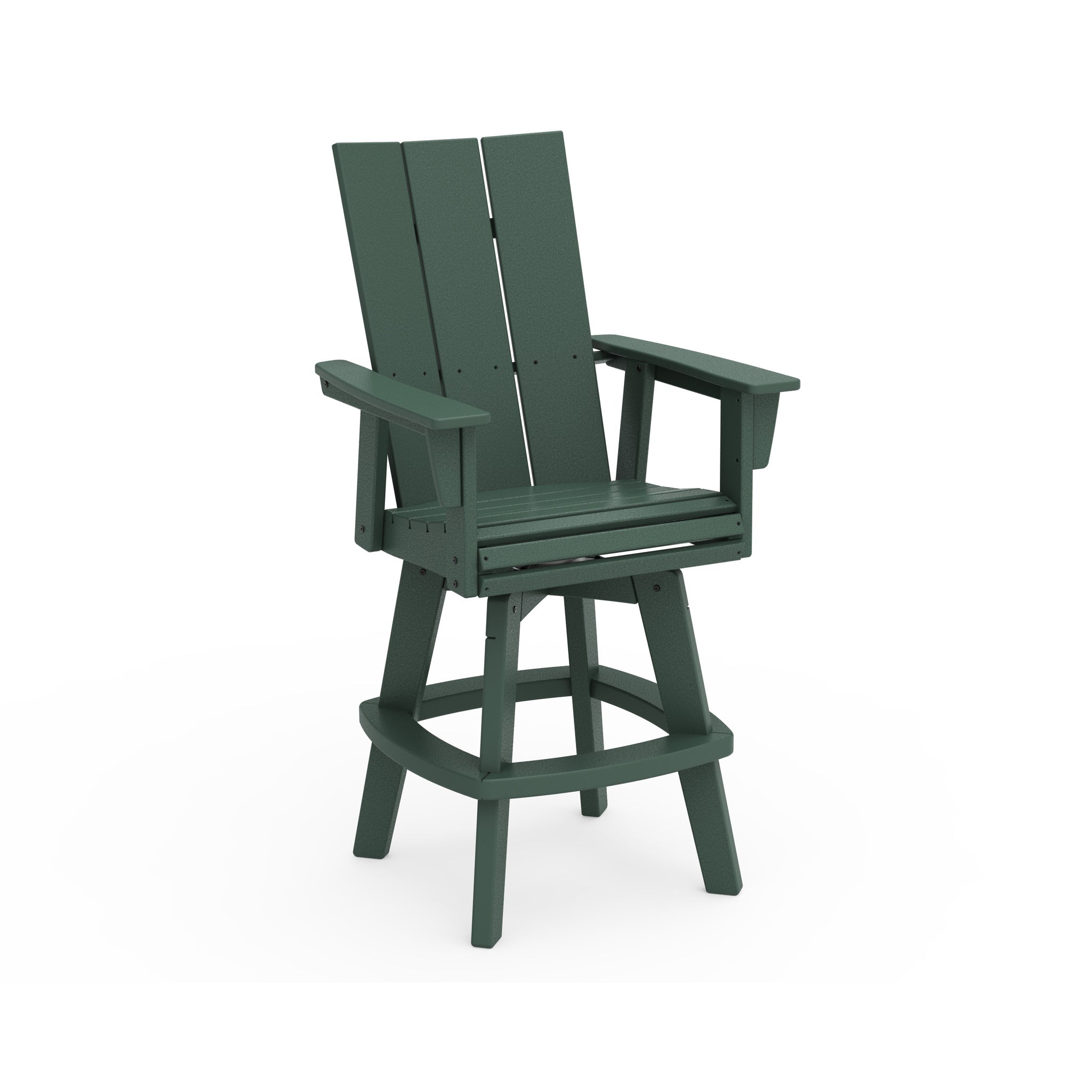 Modern Curveback Adirondack Swivel Bar Arm Chair 2