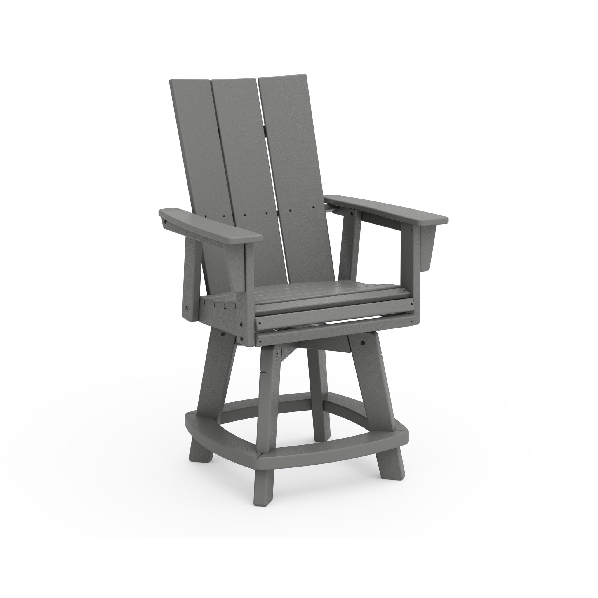 Modern Curveback Adirondack Swivel Counter Arm Chair 1