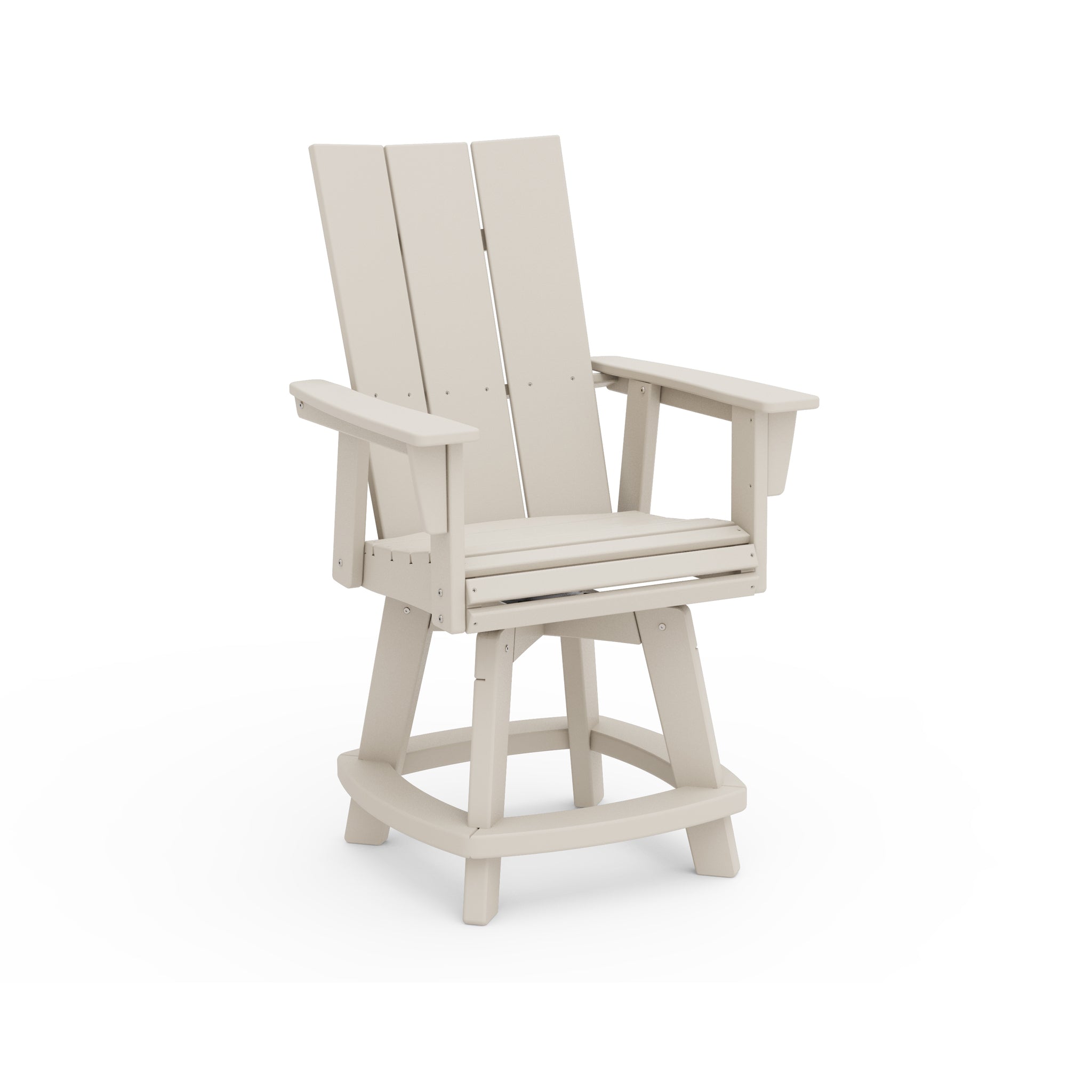 Modern Curveback Adirondack Swivel Counter Arm Chair 5