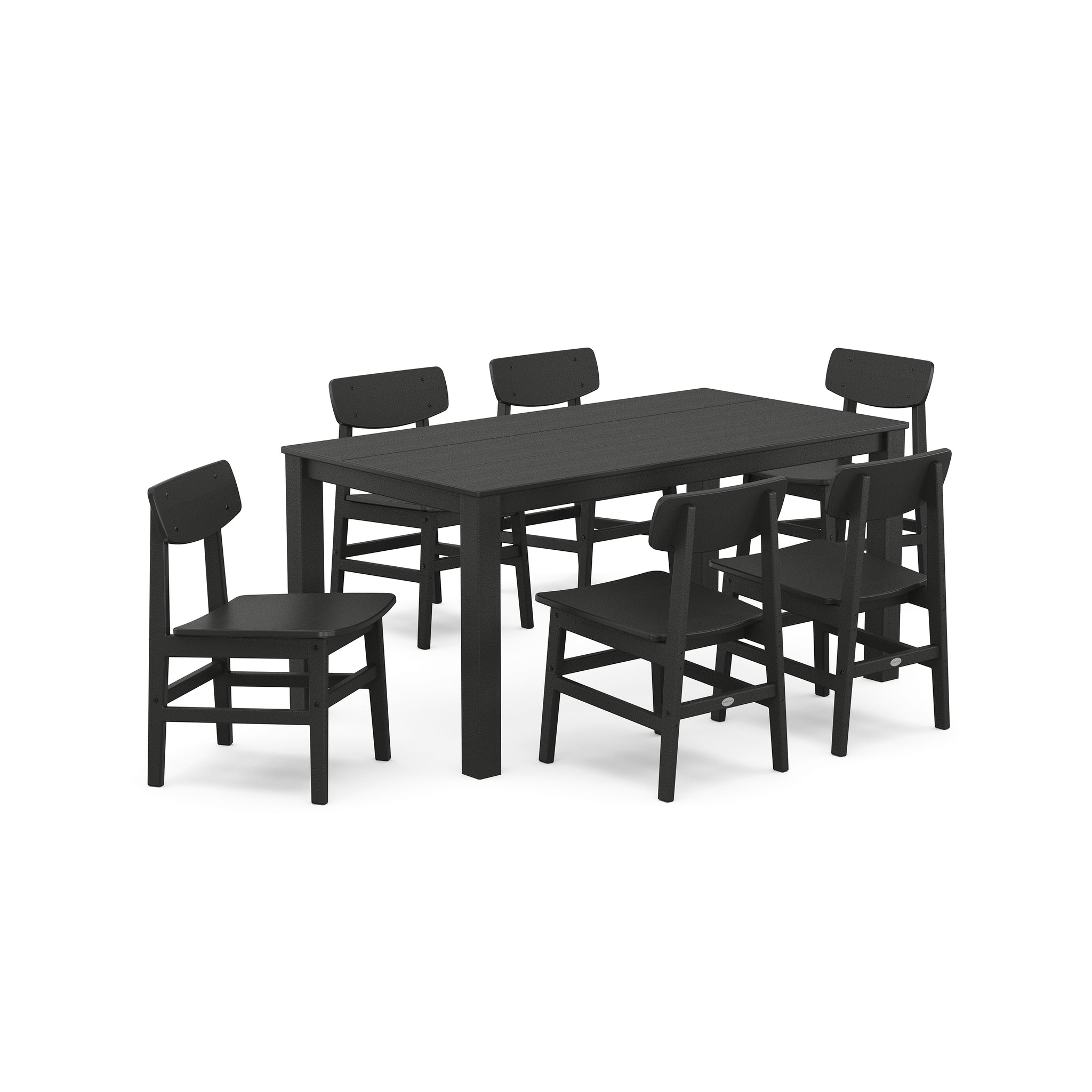Modern Studio Urban Chair 7-Piece Parsons Table Dining Set
