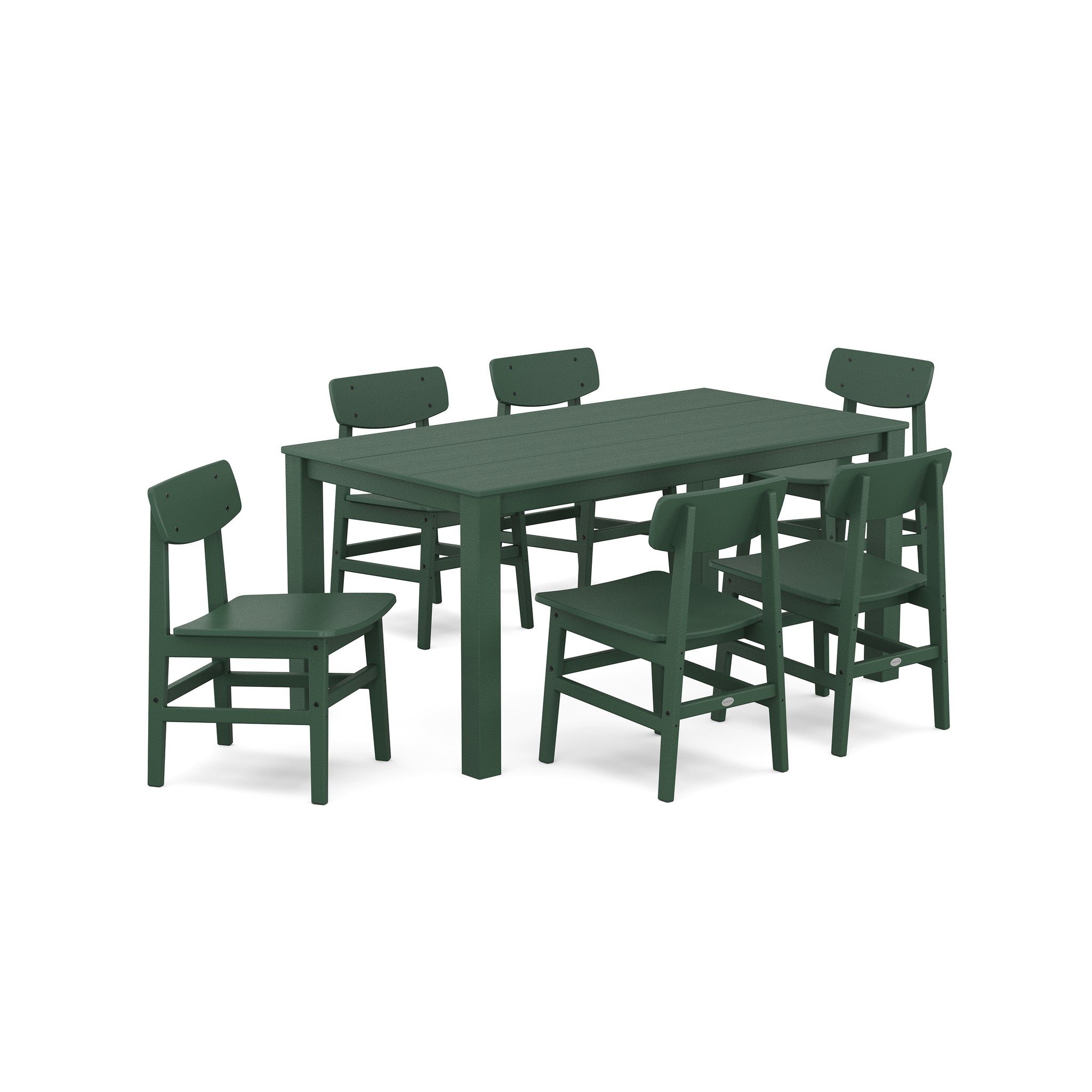 Modern Studio Urban Chair 7-Piece Parsons Table Dining Set 2