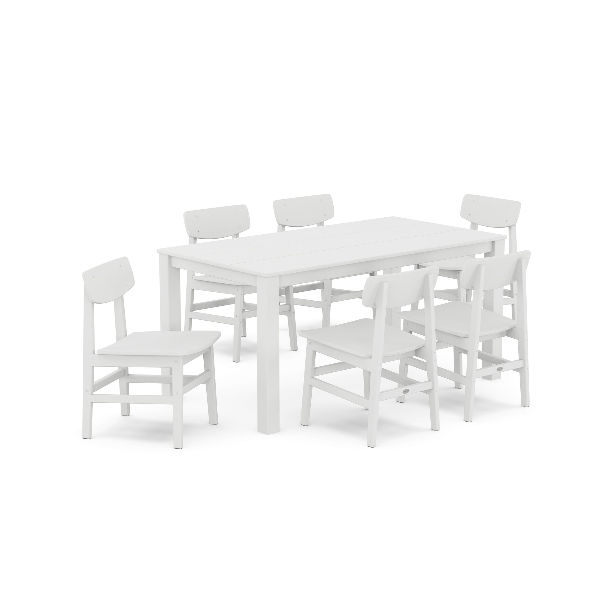 Modern Studio Urban Chair 7-Piece Parsons Table Dining Set 6