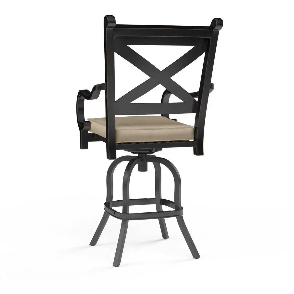 Monterey Aluminum Cushioned Swivel Bar Stool SW3001-7B by Sunset West 4