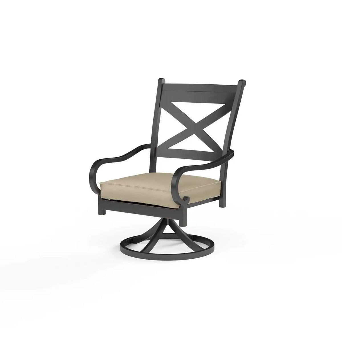 Monterey Aluminum Cushioned Swivel Dining Arm Chair SW3001-11 by Sunset West 5