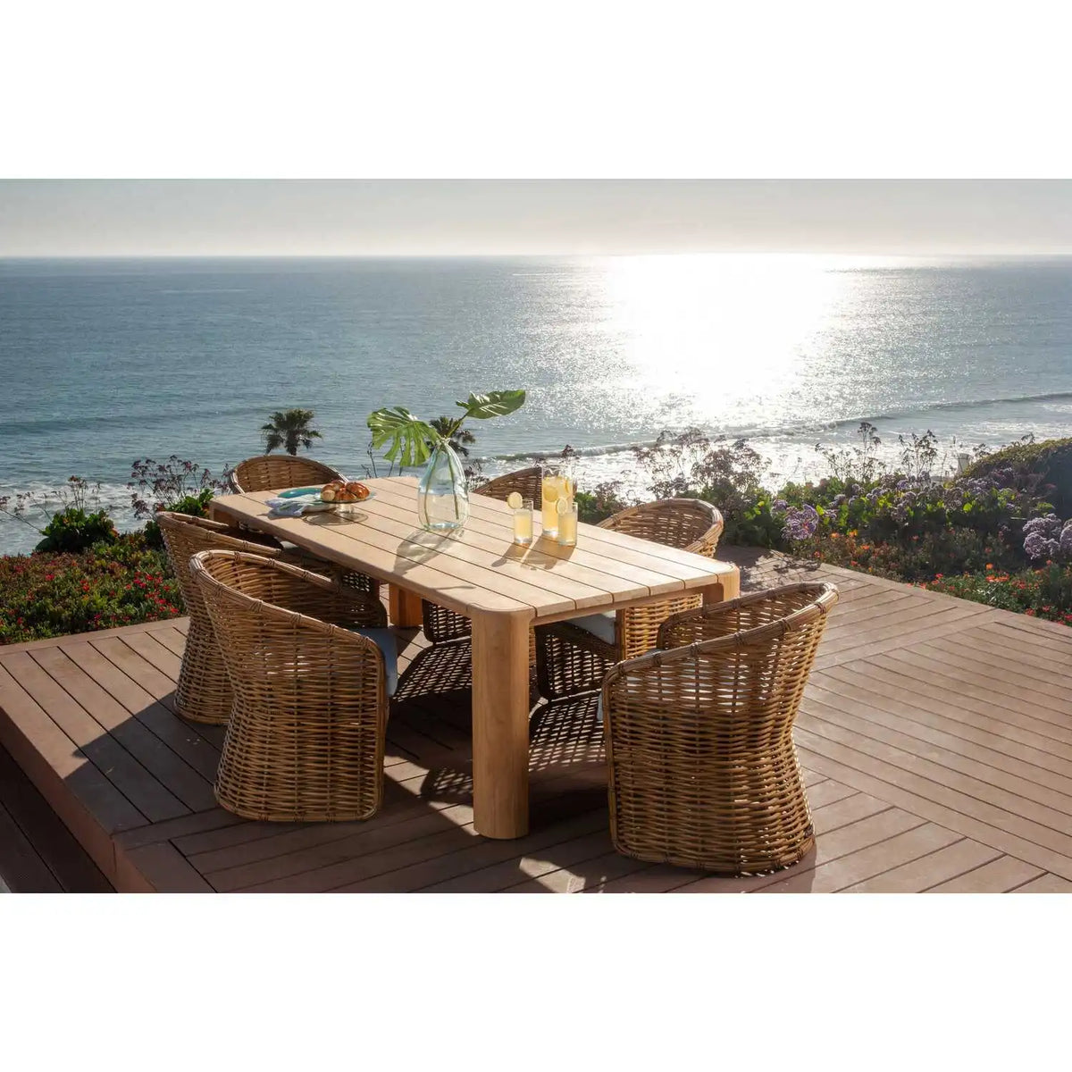 Natural Teak 96" Rectangular Dining Table SW5706-T96 by Sunset West 4